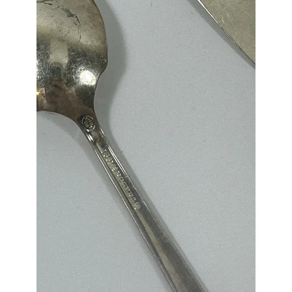 Rogers 1881 Venetian Garden Silverplate Sugar Spoon & Master Butter Knife Set